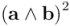 \left(\mathbf{a} \wedge \mathbf{b}\right)^2