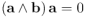 \left(\mathbf{a} \wedge \mathbf{b}\right) \mathbf{a} = 0