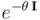 e^{-\theta \, \mathbf{I}}