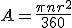 A=\frac{\pi nr^2}{360}